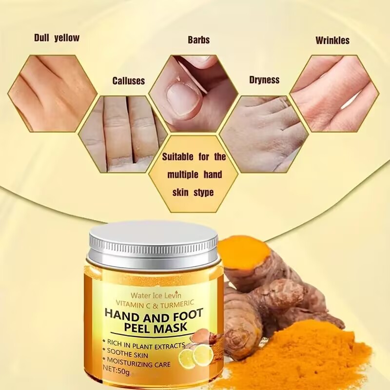Turmeric - قناع شمعي لليدين والقدمين بفيتامين سي