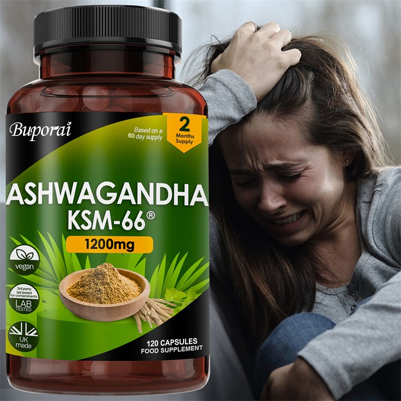 Herbal Supplement - Ashwagandha KSM-66 1200mg - يدعم صحة