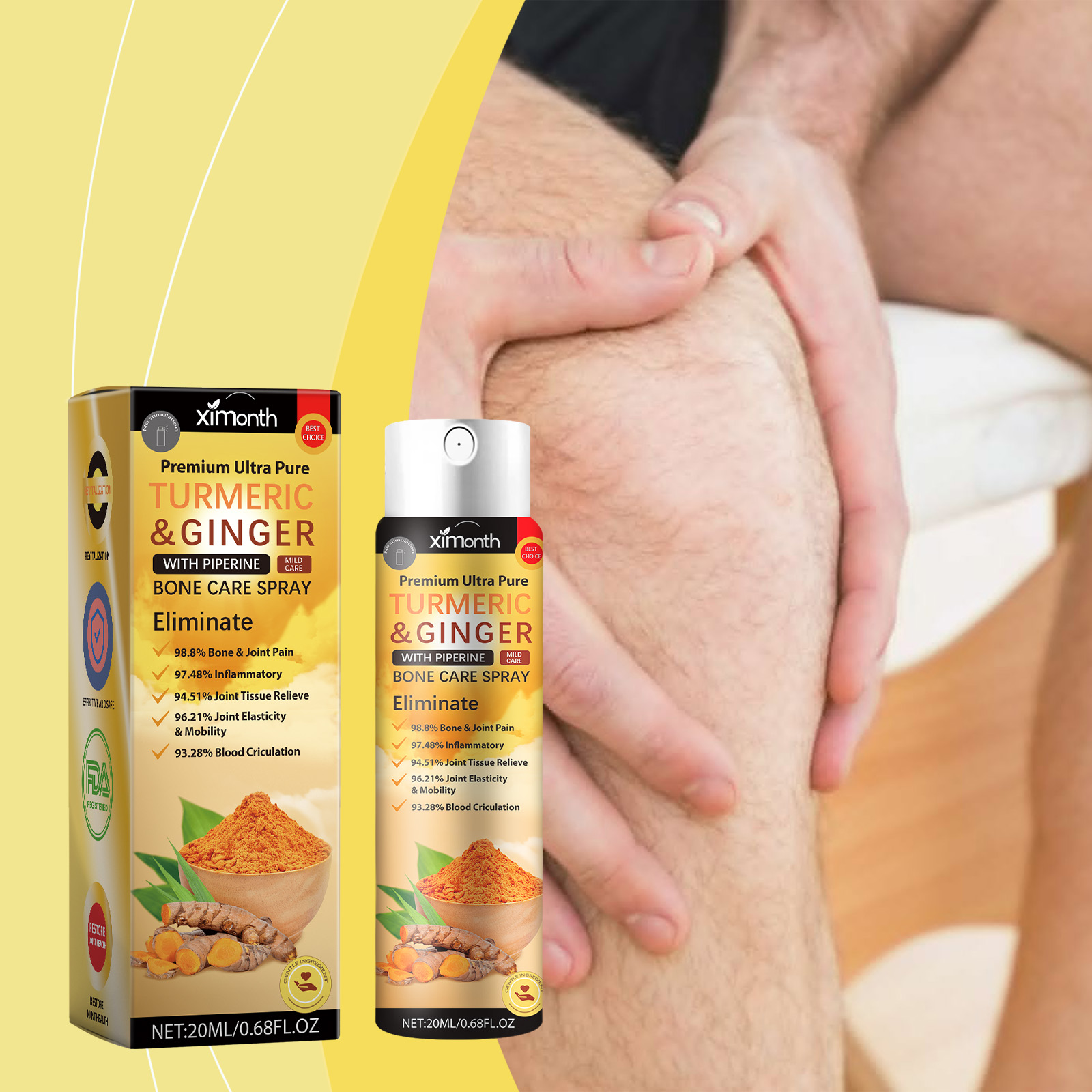 بخاخ الكركم المهدئ للمفاصل، سر - مراجعة Turmeric وسعره
